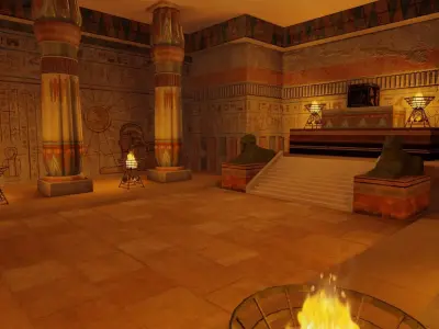 Ancient Egypt Chamber with Secret Box 3D model