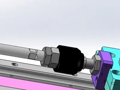 Pneumatic conveying clamping platform 3D model