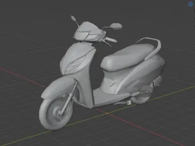 Activa Bike Model Low-poly 3D model