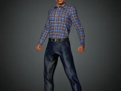 Vladimir Poutine Russian President Character Blender Iclone Low-poly 3D model