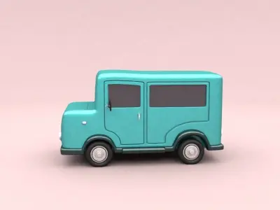 Cartoon Van Free 3D model