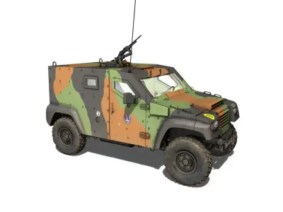 Auverland Panhard PVP - French Army 3D model