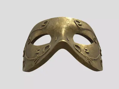 Golden Greek Helmet Low-poly 3D model