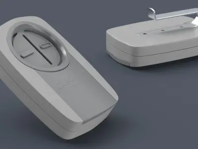 Garage Door Remote Gray 3D model
