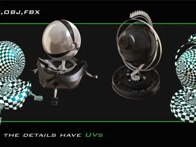 25 Shader Ball Pack 3D model