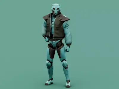 CYBORGTOPIA B-31 Rigged for Unreal Engine - Unity - MIXAMO 3D model
