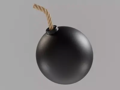 Bomb quality 3d model Low-poly 3D model