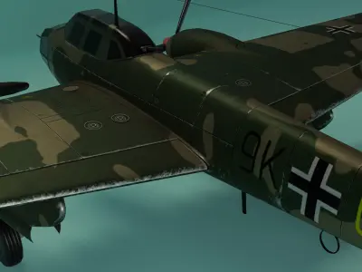 Messerschmitt Bf 162 - Jaguar - THE FAST LIGHT BOMBER - Low-poly 3D model