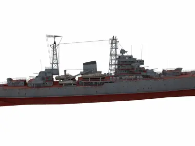 Don-class submarine Low-poly 3D model