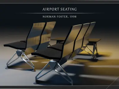 Airport Seatings Chairs - 001 Free 3D model