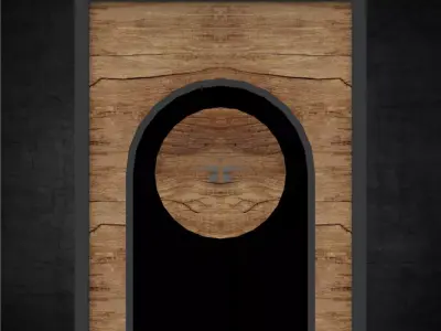 Modern front door for architectural residential or commercial Low-poly 3D model