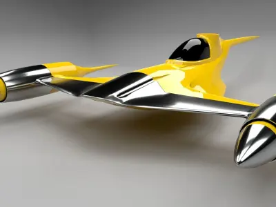 N-1 Starfighter Low-poly 3D model