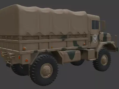 Military Cargo Truck 3D Model 3D model