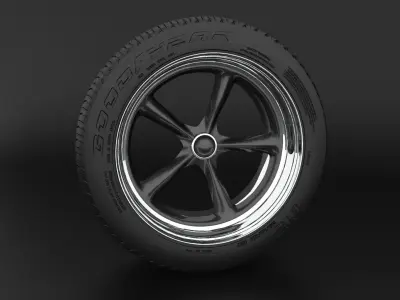 Hot rod rims-tuning Free 3D model