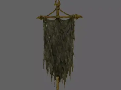 Tattered Death Banner 3D model