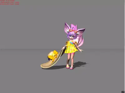 Nana Sundress Low-poly 3D model