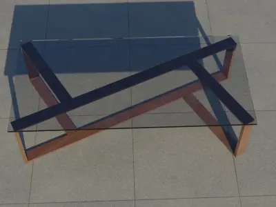 Glass Coffee table  Free 3D model