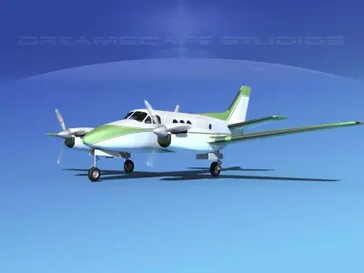 Beechcraft King Air C100 V15 3D model