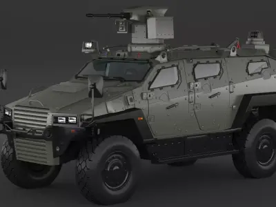 Yoruk Military Armored Vehicle 3D model