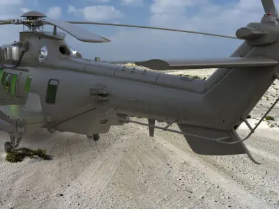 Eurocopter EC 725 High Detail 3ds max Vray 3D model