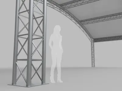 Giant Truss Arch Tent 3D model