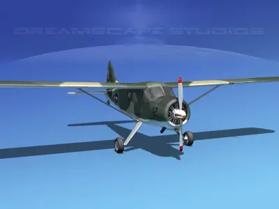 Dehaviland DH-2 Beaver US Army 3 3D model