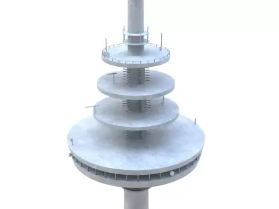 Telecommunication Tower 06 Free low-poly 3D model