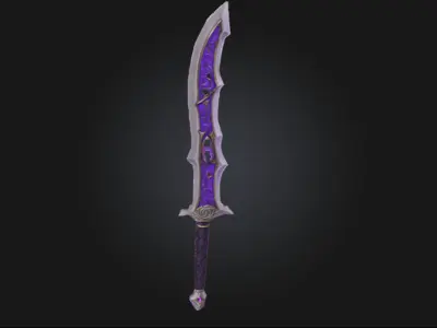 Elemental Sword Pack Fire ice Dark Fantasy Stylized Blades Low-poly 3D model