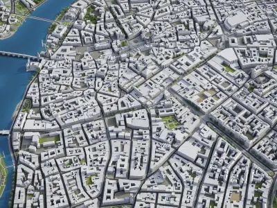 Prague Low-poly 3D model