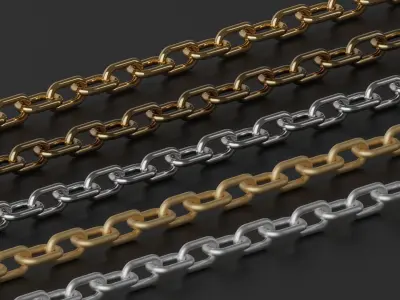Chain set of links 3D model