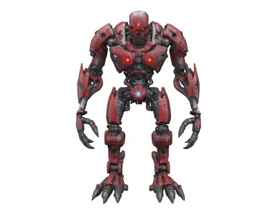 scifi undead robot cyborg ogre extremely detailed epic stance 3D model