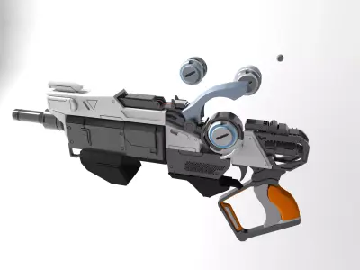 Concept Gun Model Low-poly 3D model