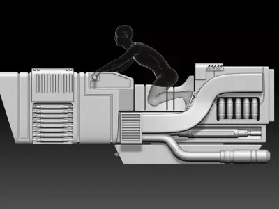sh figuarts SCI-FI JET HOVERBIKE N2 3D print model