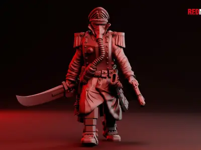 Commissar of the Imperial Force Free 3D print model