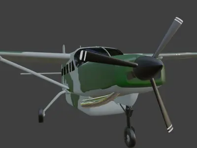 CESSNA 208B GRAND CARAVAN aka UC-27B - Low-poly 3D model