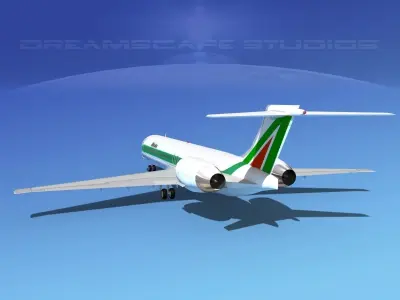 McDonnell Douglas MD-87 Alitalia 3D model