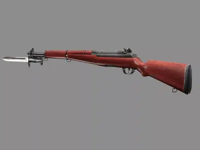 M1 Garand Rifle C127H With Bayonet Mauser Low-poly 3D Model Low-poly 3D model purchase