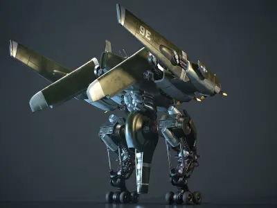 Mecha B-24 Liberator 3D model