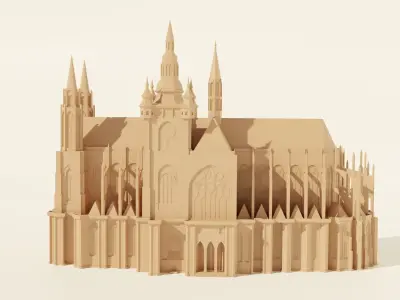 St Vitus Cathedral 3D print model
