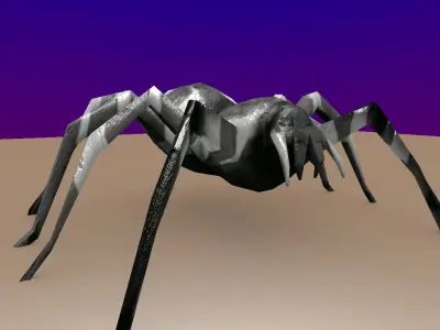 The Gray Spider Low-poly 3D model