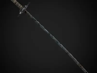 Post-Apocalyptic Weapons - Katana Low-poly 3D model