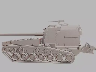 M53 M55 Self Propelled Artillery 3D Printable  3D print model