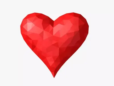 Heart Free low-poly 3D model