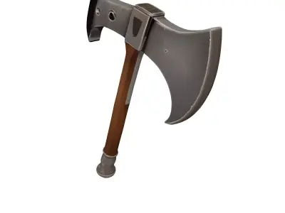 Fantasy DoubleBladed Battle Axe 3D model