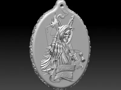 HM Skull Keychain 02 3D print model