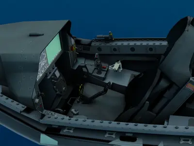 F-35 Cockpit Low-poly 3D model