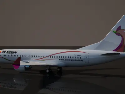 Air Niugini Boeing 737 MAX - 8 3D model