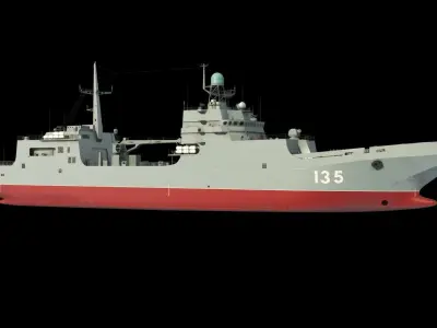 Ivan Gren Landing Ship bdk 11711 3D model