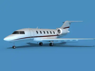 Bombardier CL604 Challenger V12 3D model