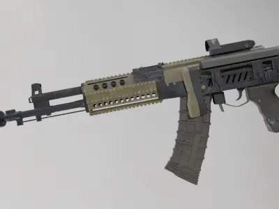 Modern Russian Rifle AK-74 Low-poly 3D model